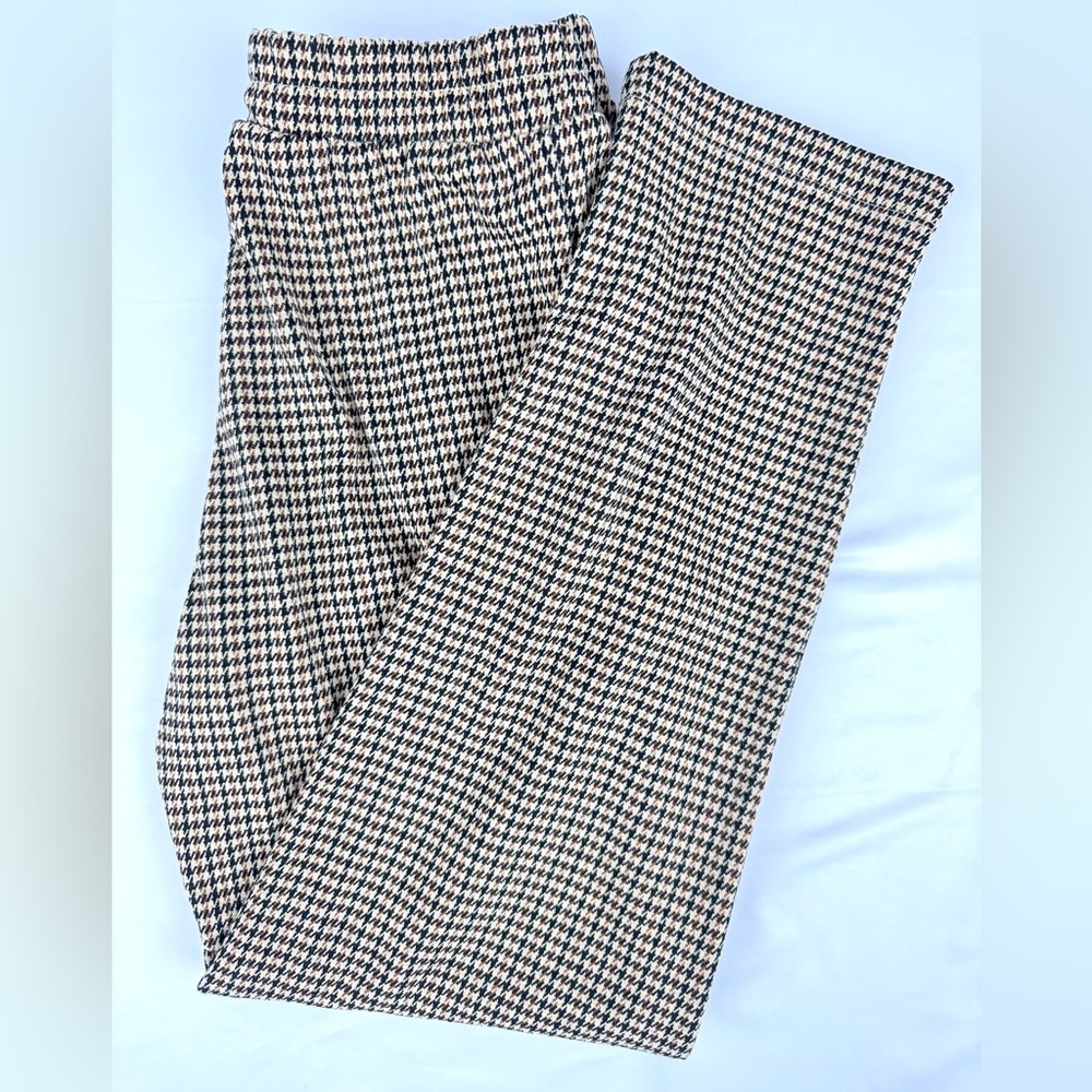 A New Day Brown Herringbone Printed Straight Leg Dress Pant - Picture 3 of 6